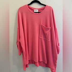 Fantastic Fawn oversized ribbed shirt